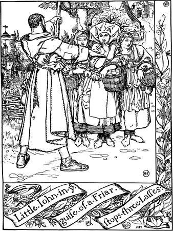 Illustration from the Book the Merry Adventures of Robin Hood, 1883