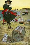 Pirate William Kidd Burying Treasure on Oak Island-Howard Pyle-Giclee Print
