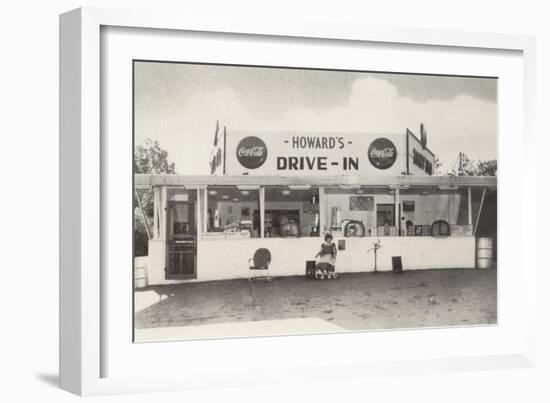 Howard's Drive-In, Roadside Retro-null-Framed Art Print