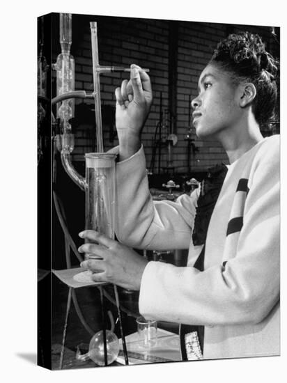 Howard University Student Working in Laboratory-Alfred Eisenstaedt-Stretched Canvas