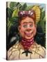 Howdy Frida Doody with Thorns-James W. Johnson-Stretched Canvas