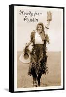 Howdy from Austin, Texas-null-Framed Stretched Canvas