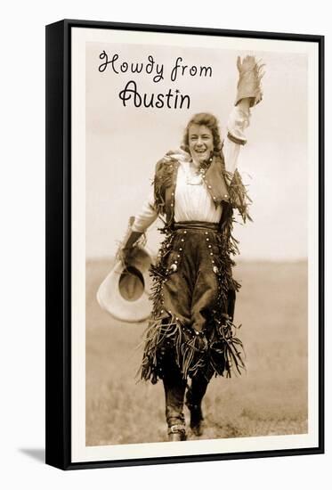 Howdy from Austin, Texas-null-Framed Stretched Canvas