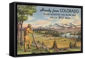 Howdy from Colorado, Mountain Man-null-Framed Stretched Canvas