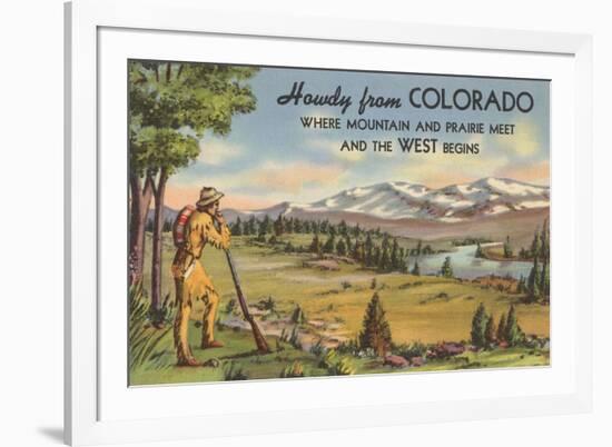 Howdy from Colorado, Mountain Man-null-Framed Art Print