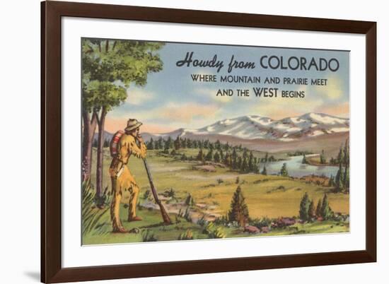 Howdy from Colorado, Mountain Man-null-Framed Art Print