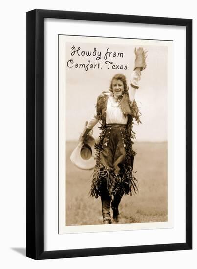 Howdy from Comfort, Texas-null-Framed Art Print