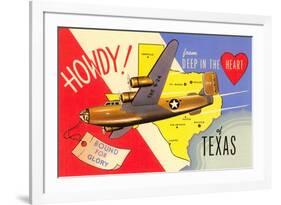 Howdy from Deep in the Heart of Texas-null-Framed Premium Giclee Print