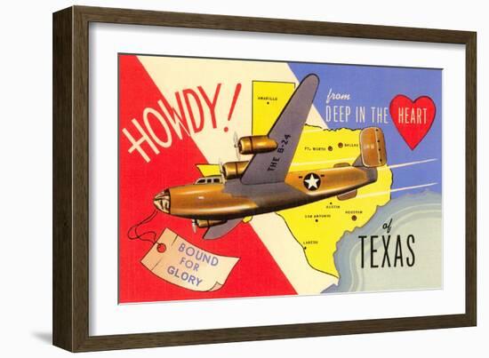 Howdy from Deep in the Heart of Texas-null-Framed Art Print