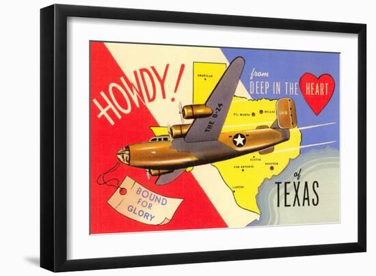 Howdy from Deep in the Heart of Texas-null-Framed Art Print