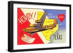 Howdy from Deep in the Heart of Texas-null-Framed Art Print