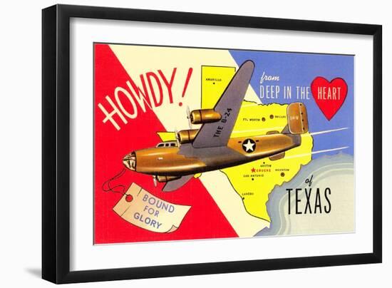 Howdy from Deep in the Heart of Texas-null-Framed Art Print