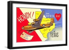 Howdy from Deep in the Heart of Texas-null-Framed Art Print