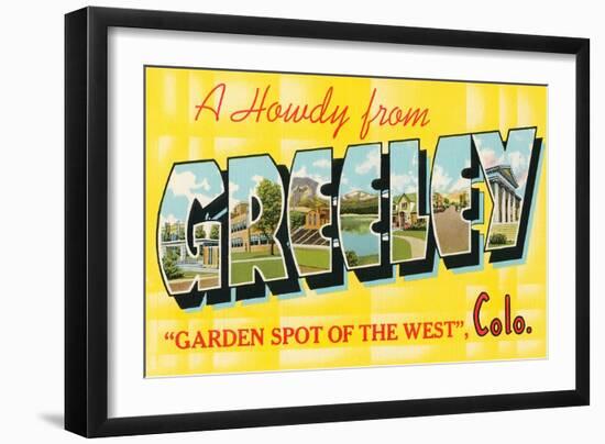 Howdy from Greeley, Colorado-null-Framed Art Print