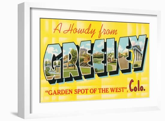 Howdy from Greeley, Colorado-null-Framed Art Print