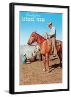 Howdy from Lubbock, Branding-null-Framed Art Print