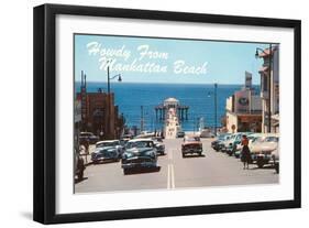 Howdy from Manhattan Beach, California-null-Framed Art Print