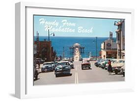 Howdy from Manhattan Beach, California-null-Framed Art Print