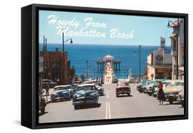 Howdy from Manhattan Beach, California-null-Framed Stretched Canvas