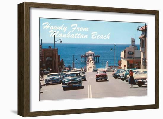 Howdy from Manhattan Beach, California-null-Framed Art Print