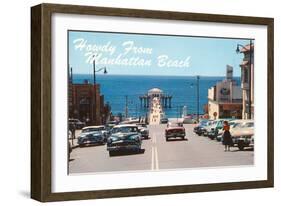 Howdy from Manhattan Beach, California-null-Framed Art Print