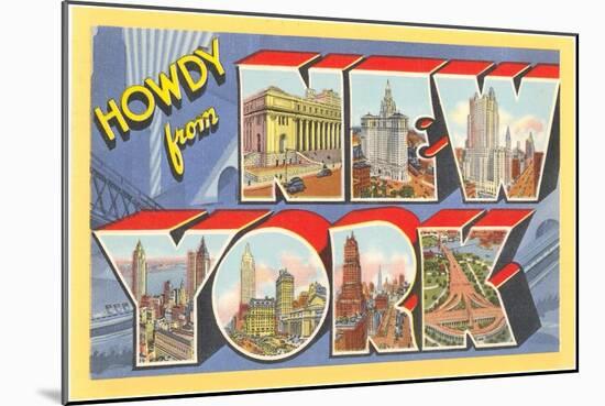 Howdy from New York City-null-Mounted Art Print