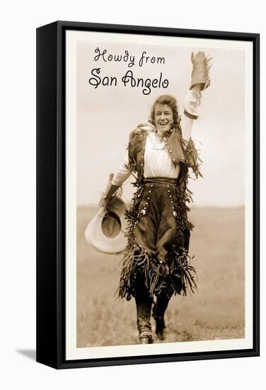 Howdy from San Angelo, Texas-null-Framed Stretched Canvas