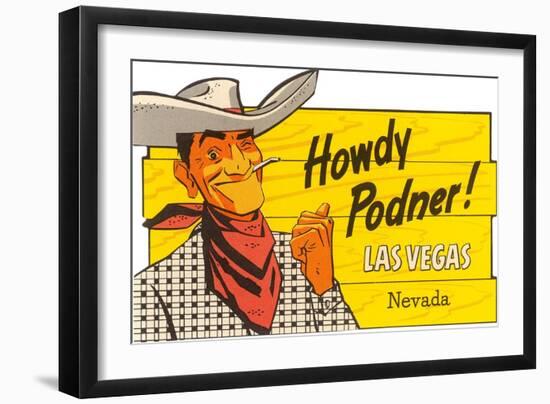 Howdy Podner, Las Vegas, Nevada-null-Framed Art Print