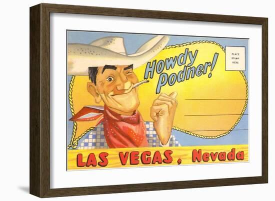 Howdy Podner, Las Vegas, Nevada-null-Framed Art Print