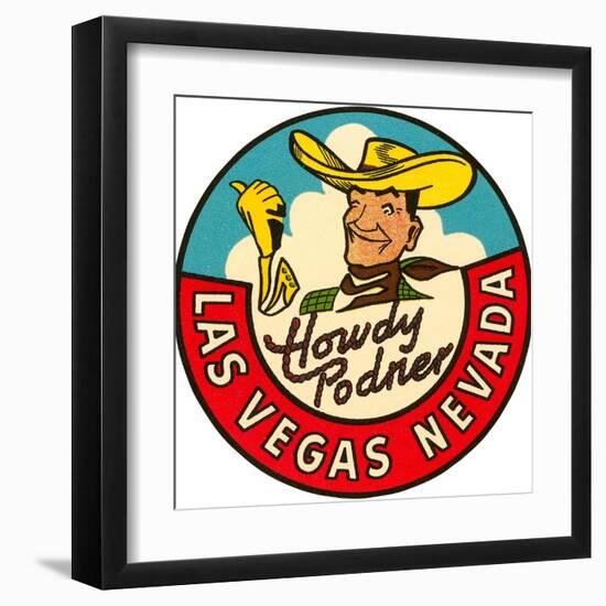 Howdy Podner Logo, Las Vegas, Nevada-null-Framed Art Print