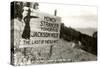 Howdy Stranger, Sign into Jackson Hole, Wyoming-null-Stretched Canvas