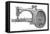 Howe's Sewing Machine, 1866-null-Framed Stretched Canvas