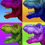 Pop Art Dinosaurs 1-Howie Green-Giclee Print