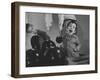 Howie Samuels Jr. and Sister Bobby Listening For the Ball Return at Arrowhead Bowling Alley-George Silk-Framed Photographic Print