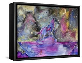 Howl at the Moon-Lauren Moss-Framed Stretched Canvas