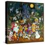 Howl-O-Ween Dogs 2-Bill Bell-Stretched Canvas