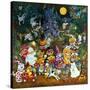 Howl-O-Ween Dogs 2-Bill Bell-Stretched Canvas