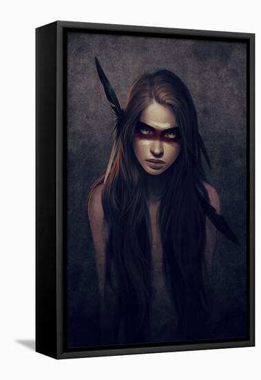 Howl-Charlie Bowater-Framed Stretched Canvas