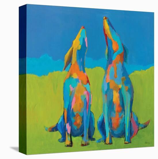 Howling Hounds-Phyllis Adams-Stretched Canvas