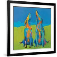 Howling Hounds-Phyllis Adams-Framed Art Print