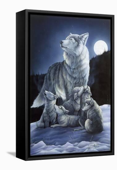 Howling Lessons-Jenny Newland-Framed Stretched Canvas