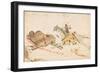 Howling Wolf Hunting Buffalo, 1874-75-null-Framed Giclee Print