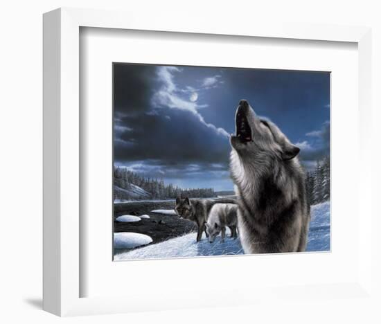 Howling Wolf-Kevin Daniel-Framed Art Print