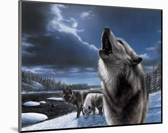 Howling Wolf-Kevin Daniel-Mounted Giclee Print