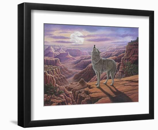 Howling Wolf-Robert Wavra-Framed Premium Giclee Print