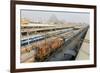 Howrah Railway Station, with Howrah Bridge Beyond, Kolkata (Calcutta), West Bengal, India, Asia-Tony Waltham-Framed Photographic Print