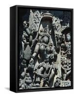Hoysaleswara Temple, Halebid, Near Mysore, India-Sassoon Sybil-Framed Stretched Canvas