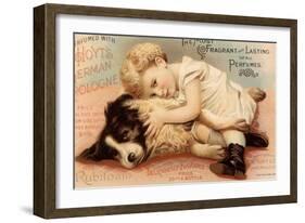 Hoytes Cologne, Dogs, Womens, USA, 1890-null-Framed Giclee Print