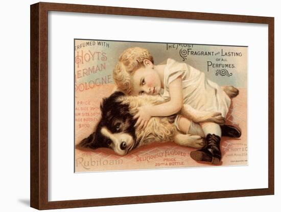 Hoytes Cologne, Dogs, Womens, USA, 1890-null-Framed Giclee Print