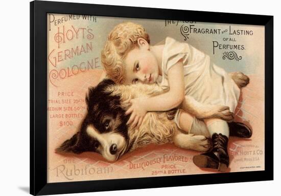 Hoytes Cologne, Dogs, Womens, USA, 1890-null-Framed Giclee Print